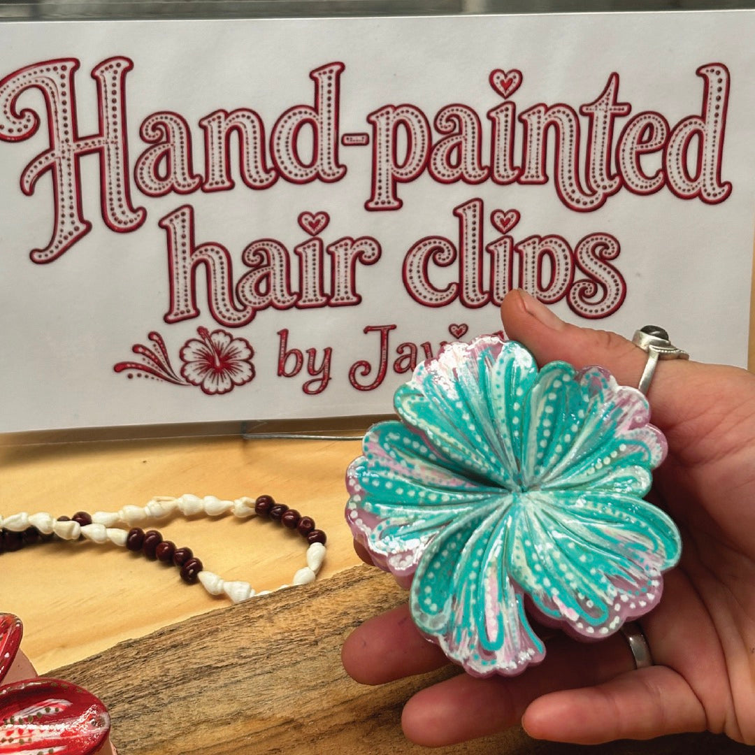 Hand-painted Hair Clip (Medium)