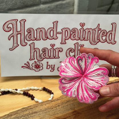 Hand-painted Hair Clip (Medium)