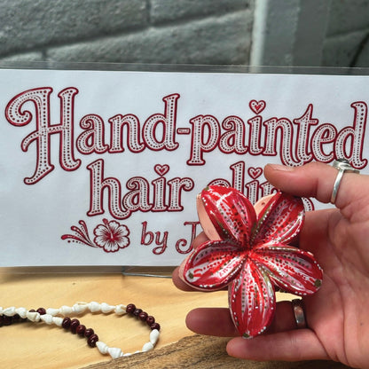 Hand-painted Hair Clip (Medium)