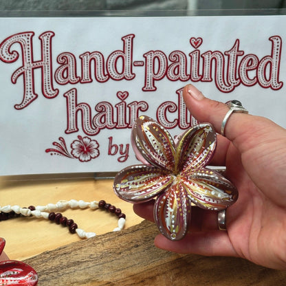 Hand-painted Hair Clip (Medium)