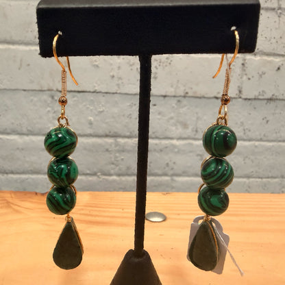 Malaquita / Jade Spiral Earrings