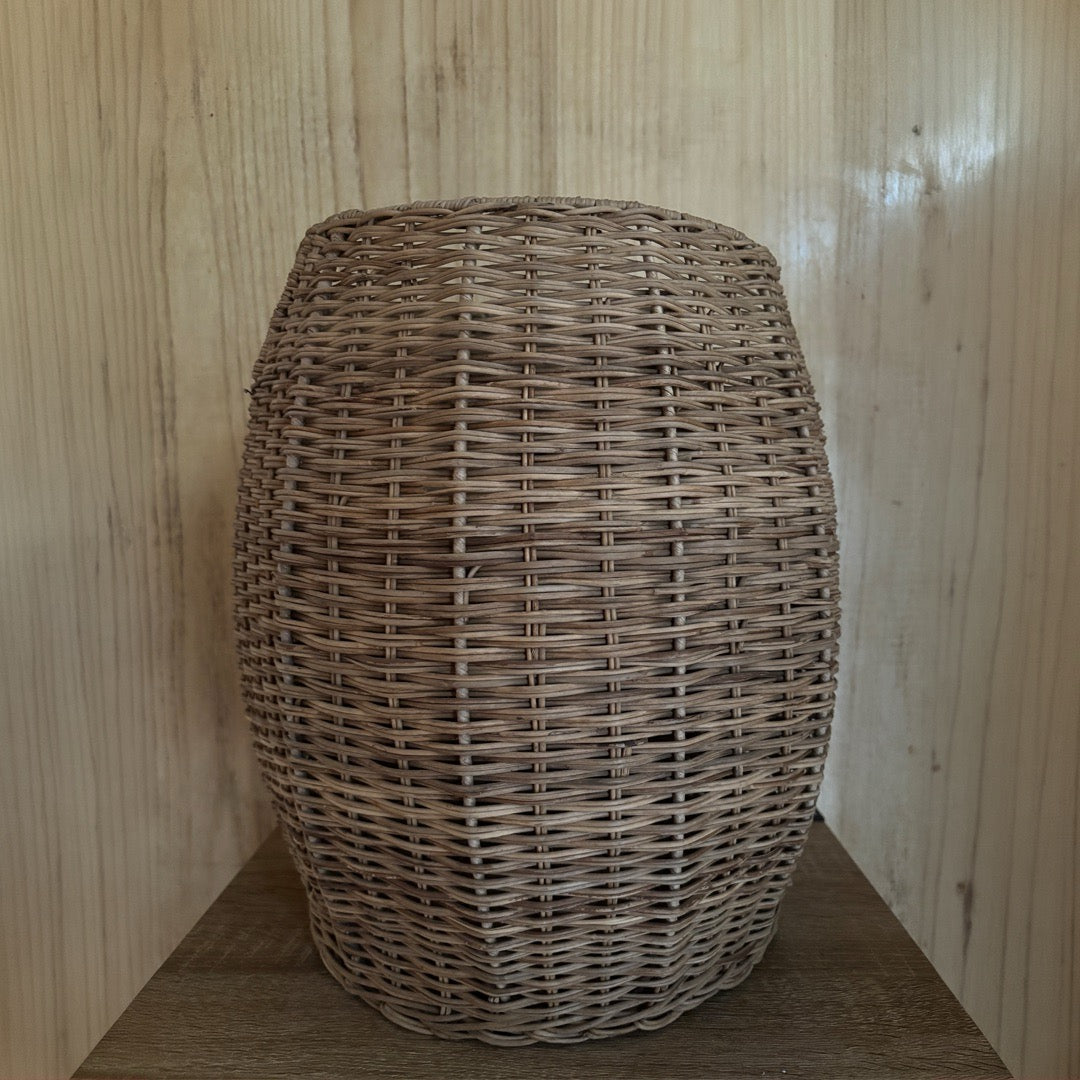 Handwoven Wire Rimmed Basket
